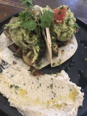 Vegan tacos (with beans and guacamole)  at Dear Jervois in Auckland