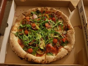 Vegan 'Vegetarian' Pizza at Al Volo Pizzeria in Auckland