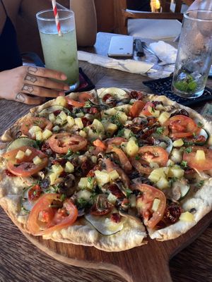 pizza vegan!  at Blackbeach in Ubud