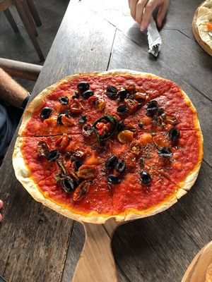 Sicily pizza at Blackbeach in Ubud