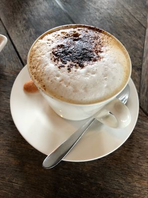 Soy cappuccino (soo good!) at Blackbeach in Ubud