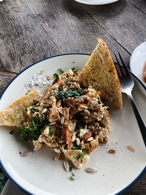 Scrambled tofu (I ate some before photographing) at Blackbeach in Ubud