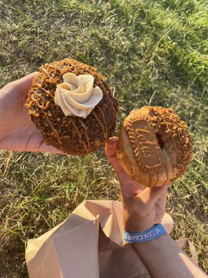 Millionaires shortbread and biscoff flavour  at Doughnotts in Nottingham