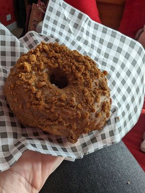 Biscoff crunch vegan doughnut at Doughnotts in Nottingham