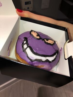 Jam filled with an icing 😋😋 at Doughnotts in Nottingham