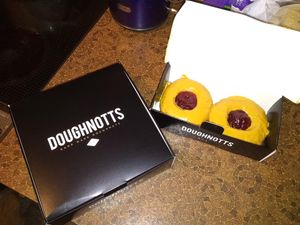 Peanut butter and jam doughnuts at Doughnotts in Nottingham