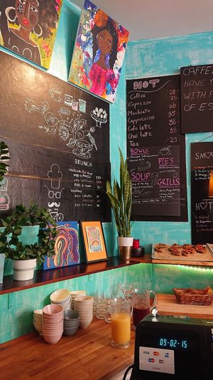 Interior and menu at Cafe Grannen in Malmo