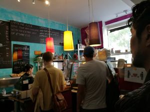 Clients at Cafe Grannen in Malmo