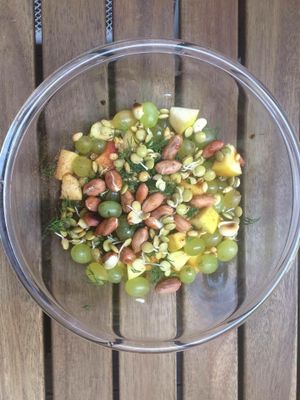 Seasonal salads mixed with delicious dressings  at Solar Kitchen Bar in Larnaca