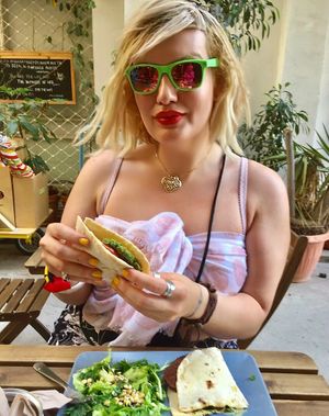 Spinach and lenses burger !!! at Solar Kitchen Bar in Larnaca