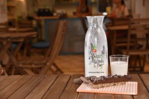 Fresh Almond Milk at Solar Kitchen Bar in Larnaca