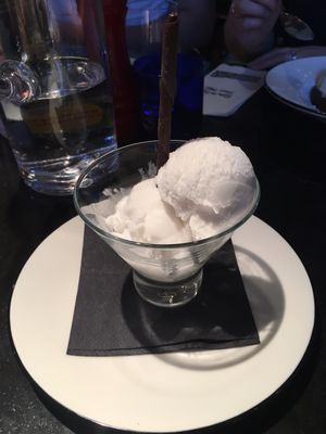 Coconut sorbet dessert at Pizza Express - Golden Cross in Oxford