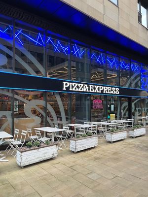 Outside seating weather permitting  at Pizza Express - St Paul's Place in Sheffield