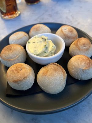 Vegan dough balls, was so good!!! at Pizza Express - St Paul's Place in Sheffield