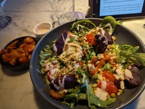 Vegan Budda bowl with sun-dried tomatoes at Pizza Express - St Paul's Place in Sheffield
