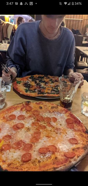 Vegan pizzas at Pizza Express - Ecclesall Rd in Sheffield