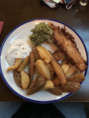 Fish and chips  at The Devonshire in Sheffield
