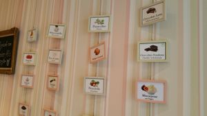Selection of flavors at Gelateria La Favolosa in Thun