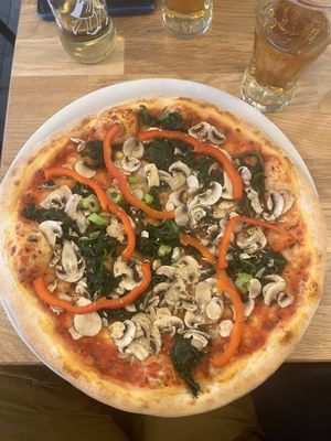 Vegan pizza   at Pizza Crocodiles in Innsbruck
