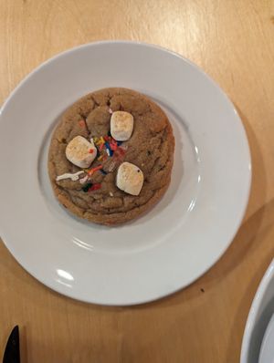 Birthday cookie 3/5 at Die Pie in Edmonton