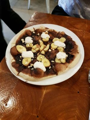 chocolate dessert pizza at Die Pie in Edmonton