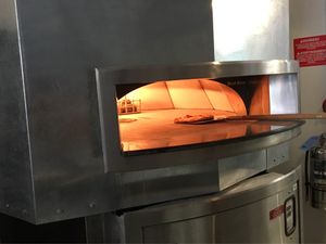 The open concept pizza oven  at Die Pie in Edmonton
