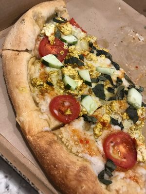 Vegan pizza at Mellow Mushroom in Destin