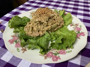 Special aubergine salad😄yummy at Yar Pyi in Bagan