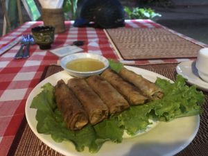 Banana spring roll  at Yar Pyi in Bagan