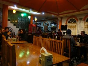 restaurant interior decor  at Everest Nepali Food Center in Kalaw