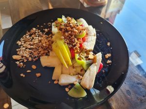 Fruit plate at Bek Semilla de Vida in San Cristobal De Las Casas