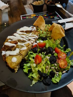 Spaniah omelette at Bek Semilla de Vida in San Cristobal De Las Casas