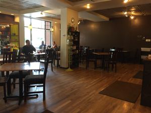 seating area at Steep Mountain Teahouse in Bozeman