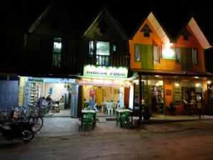 restaurant shop front  at Indra in Nyaungshwe