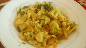 vegetables were pretty good, can ask for non-spicy. at Indra in Nyaungshwe