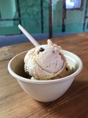 Two scoops of birthday cake ice cream. at Anti Social Icecream Co in Austin