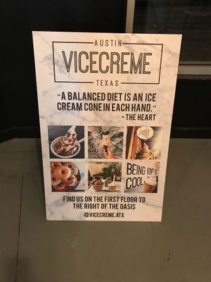 Sign  at Anti Social Icecream Co in Austin