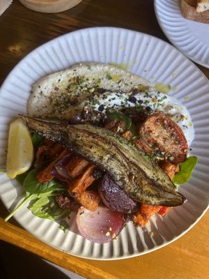 Mediterranean plate   at The Treehouse Cafe in Ulladulla