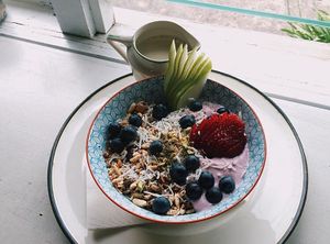 vegan smoothie bowl  at The Treehouse Cafe in Ulladulla