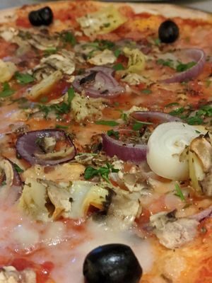 Closeup pizza 🤤 at Pizza Express in Bury
