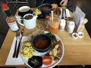 Classic breakfast   at Mildreds - Dalston in East London