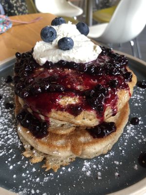 Blueberry Pancakes - Brunch  at Mildreds - Dalston in East London