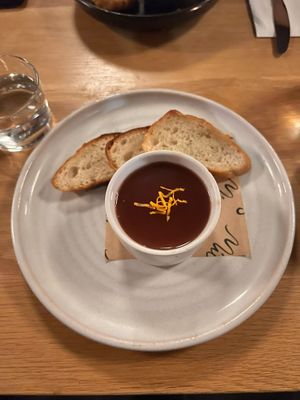 Wild mushroom parfait with crostini at Mildreds - Dalston in East London