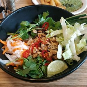Vietnamese Mock Duck Noodles - vegan at Mildreds - Dalston in East London