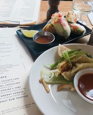 Summer roles and dumplings  at Mildreds - Dalston in East London