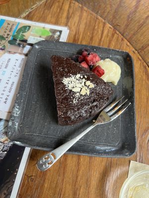 The chocolate cake  at Navo in Furano