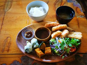 Tofu katsu at Navo in Furano