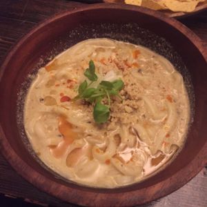 Hot sesame udon at Navo in Furano