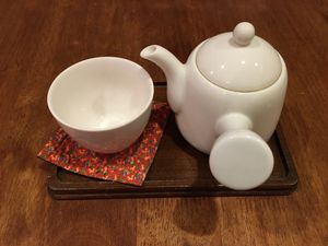 Okara tea at Tofu Room Dy's in Tokyo