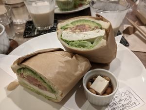 Vegan sando at Tofu Room Dy's in Tokyo